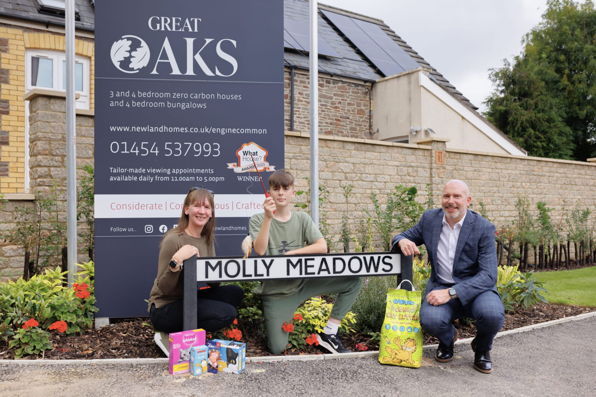 Fiona, Will and Head of Marketing Chris Parker at Molly Meadows
