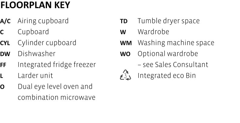 The Prestleigh - Floorplan Key