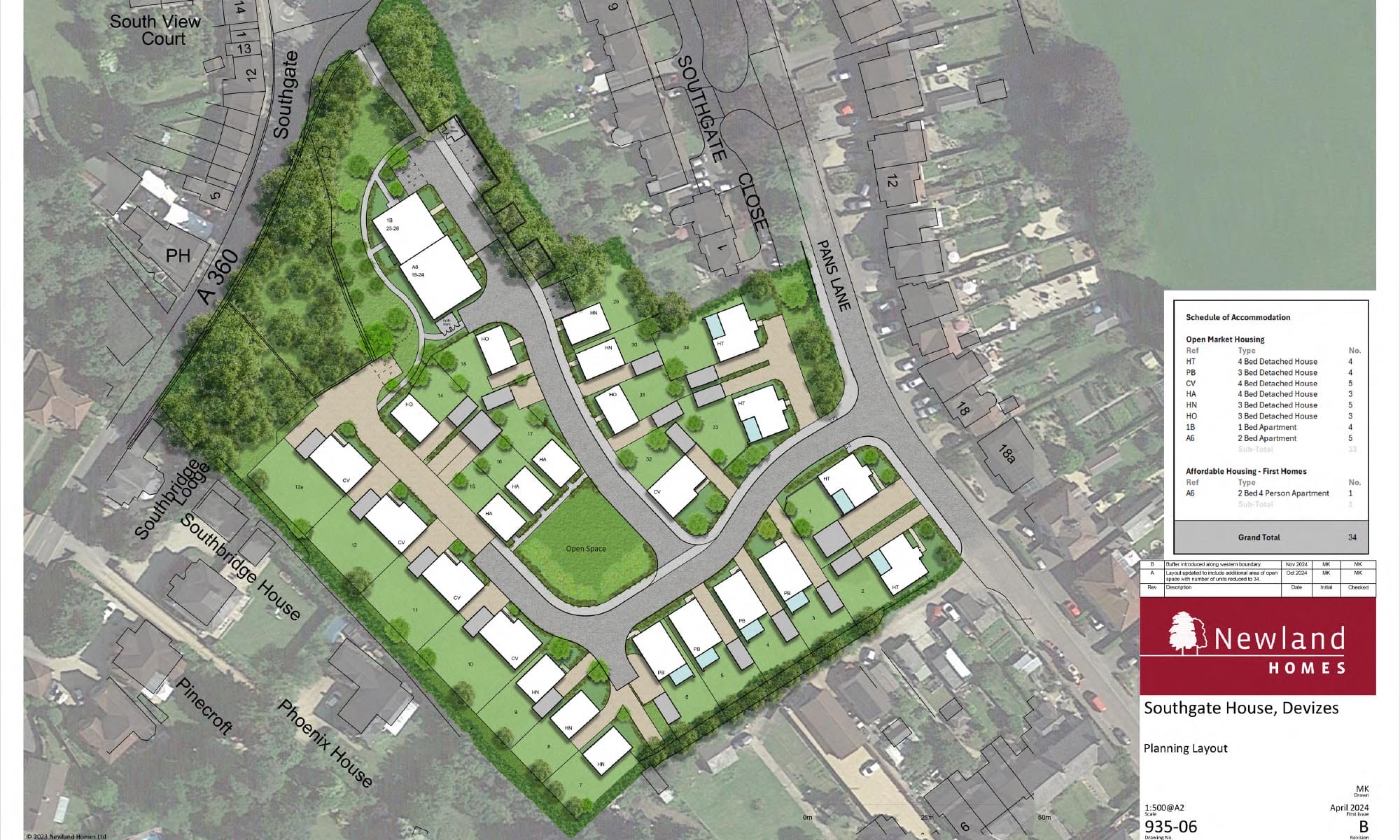 Southgate House Devizes Planning Layout