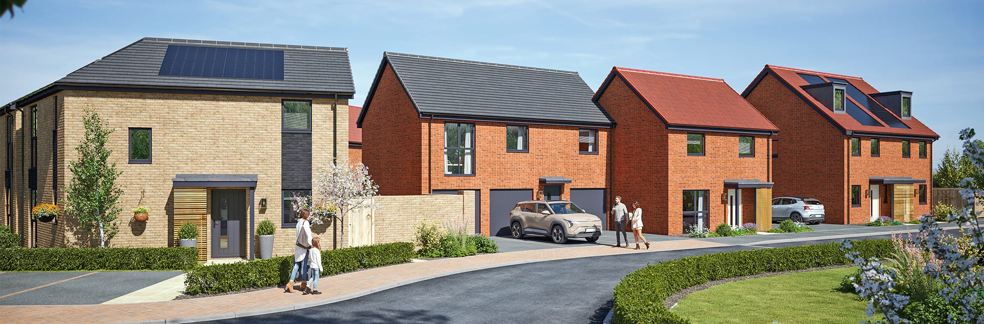Newland Homes at Churchdown streetscene