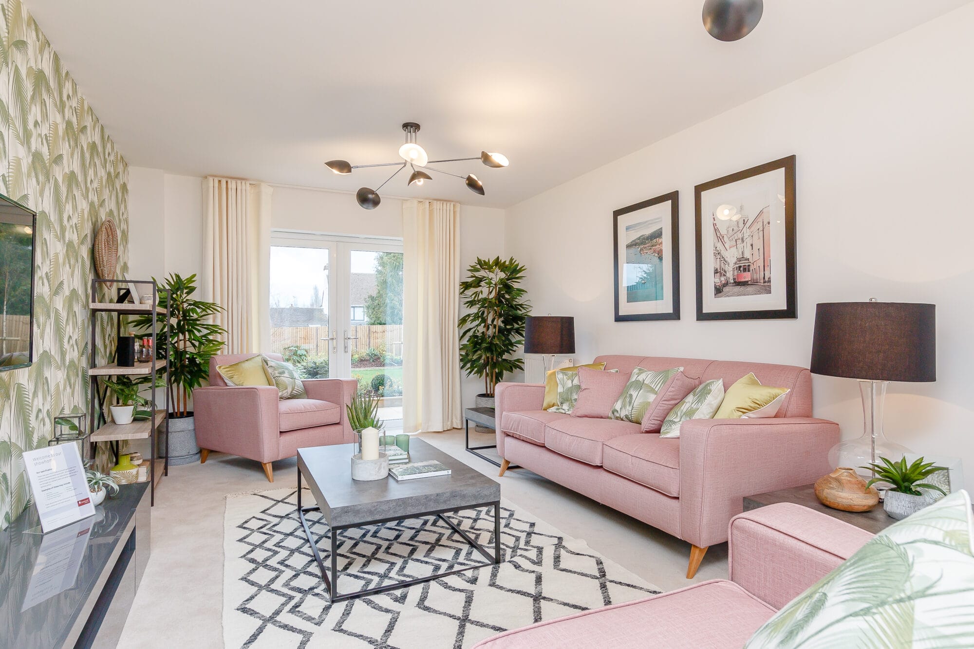The Sherston lounge by Newland Homes at a sister development. Please note specification will vary from site to site. Please confirm with Sales Consultant.