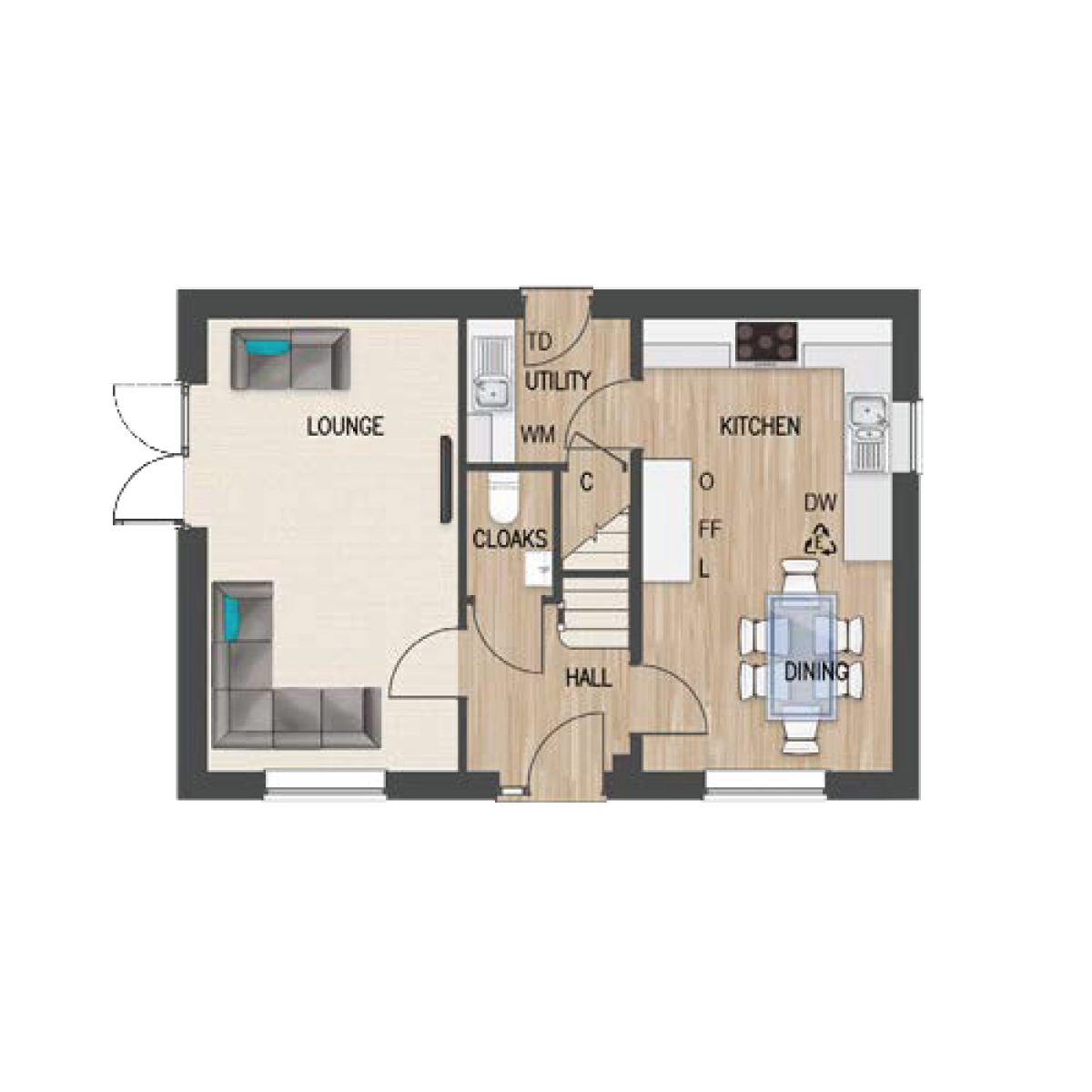 Lambrok Mead Floorplan The Honeybourne Ground Floor - 2