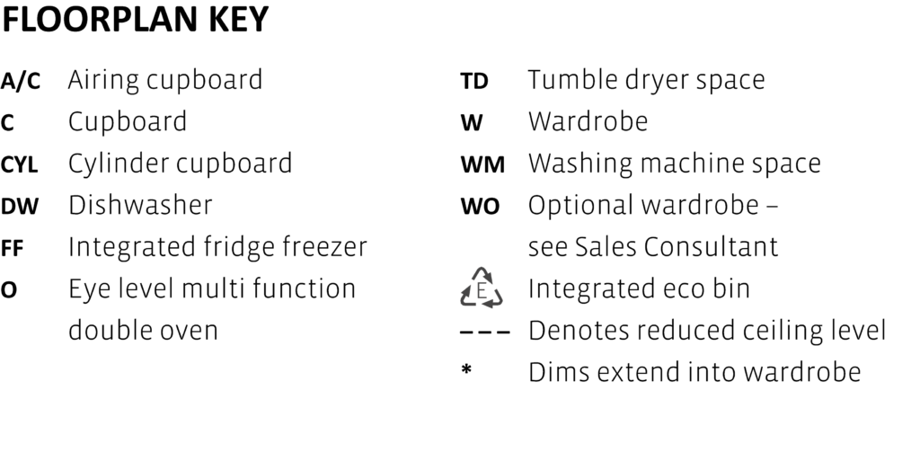floorplan key lambrok mead the hinton