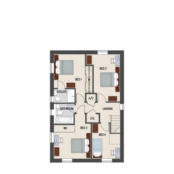 the prestbury house type day's rise floorplan first floor plot 4