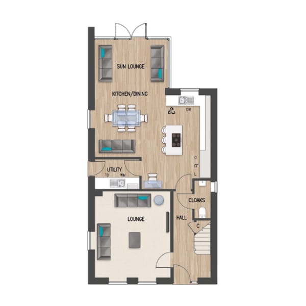 the prestbury house type day's rise floorplan ground floor plot 4