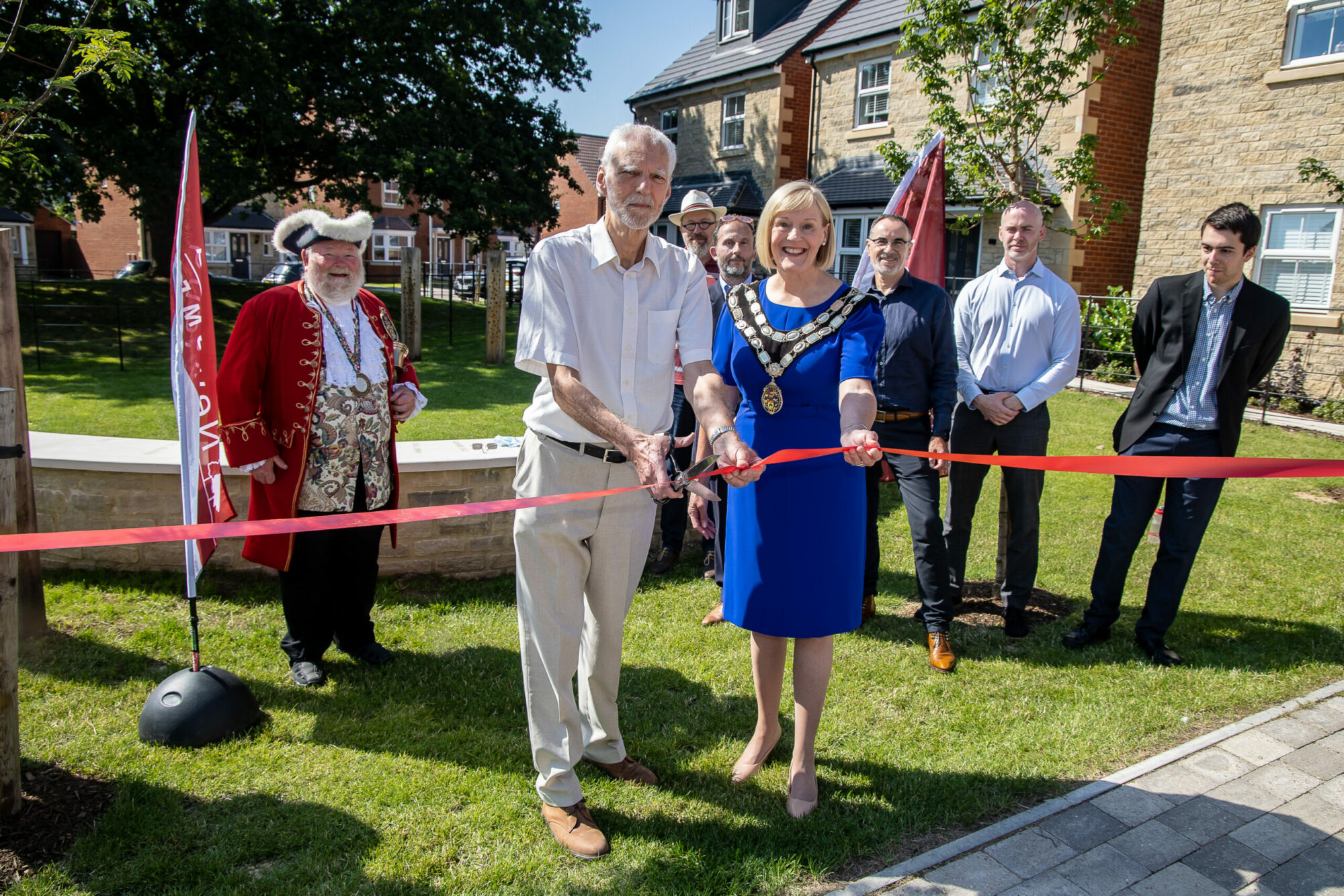 Dedicating the new community open space at Newland Place, Trowbridge